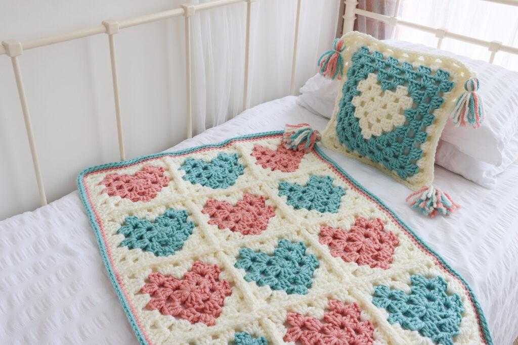 Valentine Heart Granny Blanket